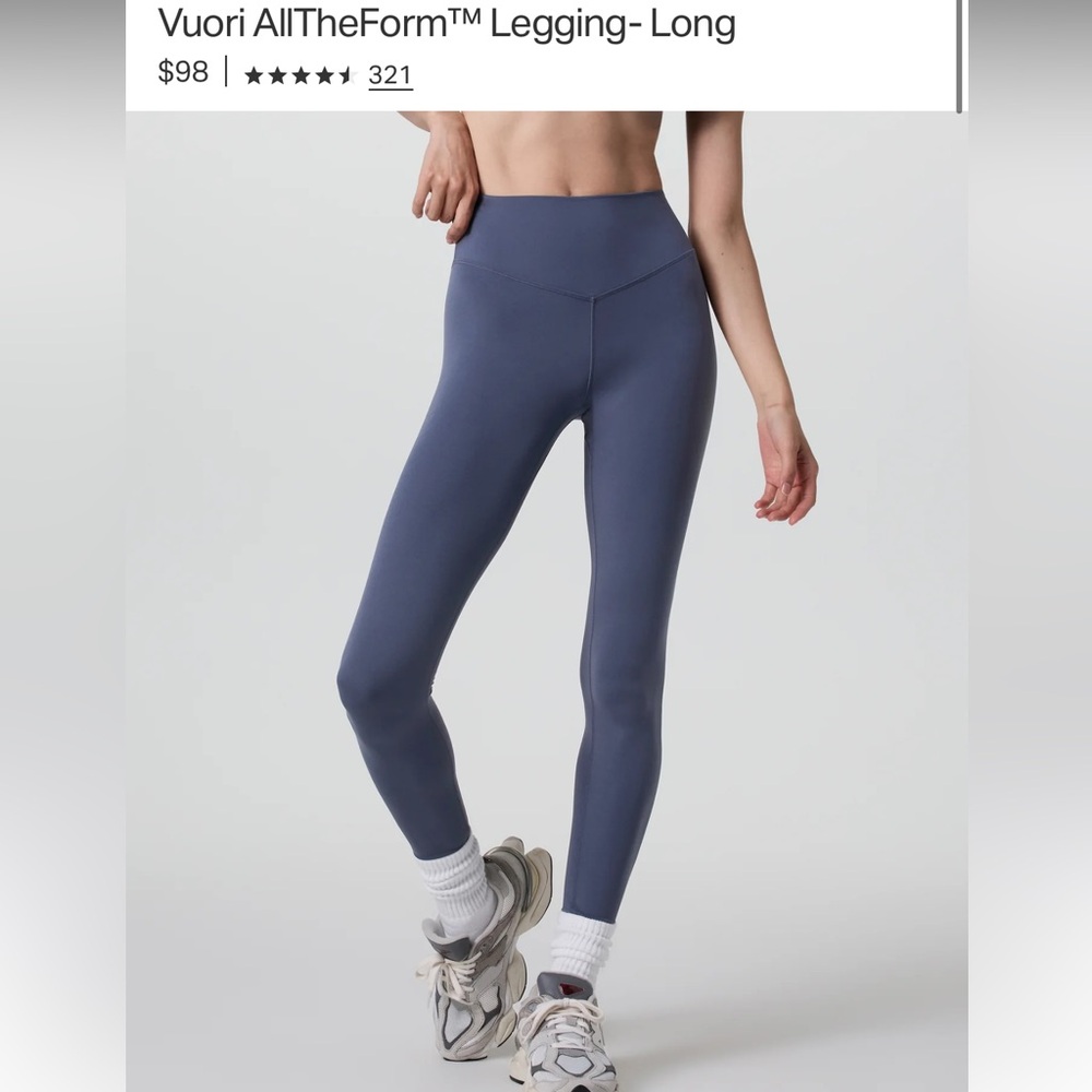 Vuori Black Leggings XS Long Azure